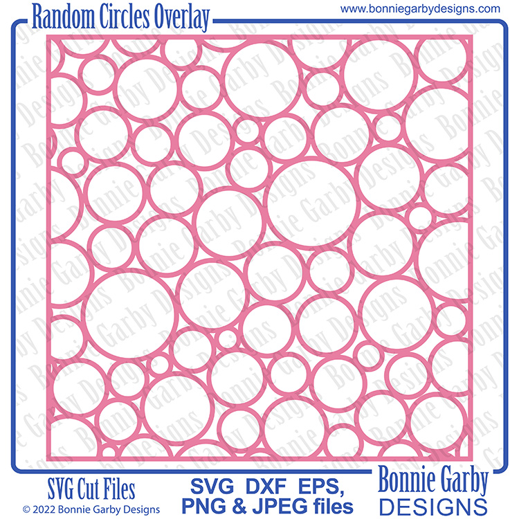 Random Circles 12 x 12 Overlay SVG Cut File